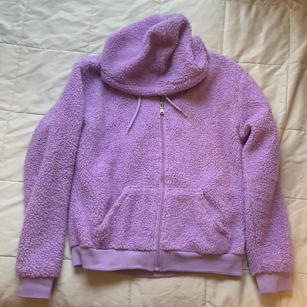 Purple fluffy jacket